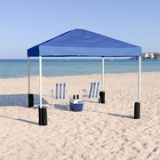 Flash Furniture 10'x10' Blue Pop Up Canopy Tent with Wheeled Case JJ-GZ1010PKG-BL-GG